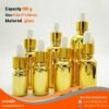 P502 gold dropper glass bottle 100ml. ขวดแก้วดรอปเปอร์สีทอง 100มล.
