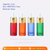P1075 Mixed Color Glass Dropper Bottle 5 ml ขวดแก้วฝาดรอปเปอร์สีทอง 5 มล