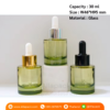 P1145 Green Bottle 30 ml with Dropper ขวดแก้วสีเขียวดรอปเปอร์สีขาว 30 มล