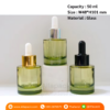 P1147 Green Bottle 50 ml with Dropper ขวดแก้วสีเขียวดรอปเปอร์สีขาว 50 มล