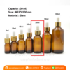 P948 Glass Amber Bottle 30 ml with Dropper ขวดแก้วสีชาดรอปเปอร์สีขาวทอง 30 มล