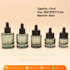 P1265 Refillable crystal  bottle 15 ml with dropper ขวดแก้วดรอปเปอร์ 15 มล