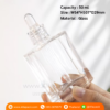 P1357 Transparent Square Rectanglel Dropper Glass Bottles 50 ml ขวดแก้วสี่เหลียมดรอปเปอร์ 50 มล