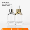 P1486 Translucent Glass Bottle Dropper 30 ml ขวดแก้วดรอปเปอร์ 30 มล