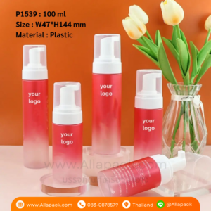 P1539 PET Pink Foam Pump Bottles 100 ml ขวดปั๊มโฟมสีชมพู 100 มล
