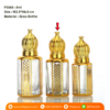 P1665 Roll On Glass Perfume Bottle 6ml ขวดน้ำหอมหัวลูกกลิ้ง 6มล