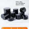 P1916 PET Black Round Shape Plastic Jar with Black Lid 100 g กระปุกครีม 100 กรัม