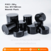 P1922 PET Black Round Shape Plastic Jar with Black Lid 250 g กระปุกครีม 250 กรัม