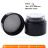 P1926 Black Glass Jar 5 g with Lid กระปุกแก้วสีดำ 5 กรัม