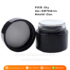 P1928 Black Glass Jar 10 g with Lid กระปุกแก้วสีดำ 10 กรัม