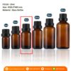 P2126 Evident Cap for Glass Bottle 15ml ขวดแก้วอโรม่าสีชา 15มล