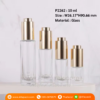 P2262 Flat Shoulder Cylinder clear Press Dropper Cap 10 ml ขวดแก้วดรอปเปอร์ 10 มล