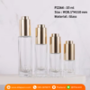 P2264 Flat Shoulder Cylinder clear Press Dropper Cap 15 ml ขวดแก้วดรอปเปอร์ 15 มล