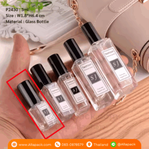 P2430 Glass Spray Black Perfume Bottles 3ml ขวดน้ำหอม 3มล