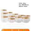 P2761 Aluminum Lid Transparent Jar 250 g กระปุกพลาสติกใสฝาอะลูมิเนียม 250 กรัม